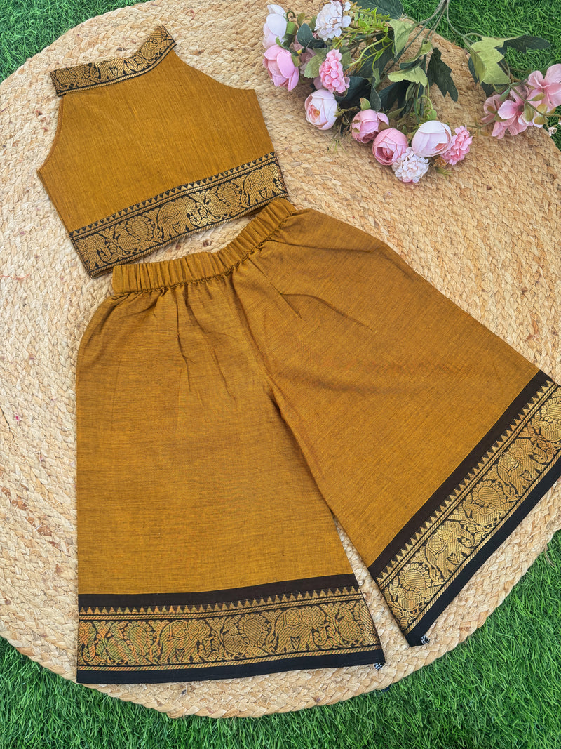 KANCHI COTTON Crop Top And PALAZZO