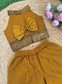KANCHI COTTON Crop Top And PALAZZO