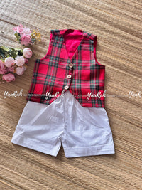 Tartan Top And White Trouser
