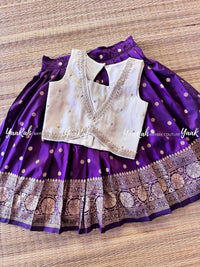 Semi Silk Butta Skirt And Viscose Tissue Silk Blouse - Refer Gallery For Color Options
