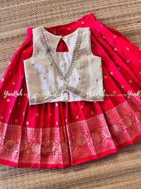 Semi Silk Butta Skirt And Viscose Tissue Silk Blouse - Refer Gallery For Color Options