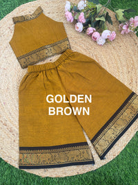 KANCHI COTTON Crop Top And PALAZZO