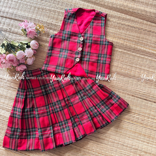 Tartan Top And Skirt