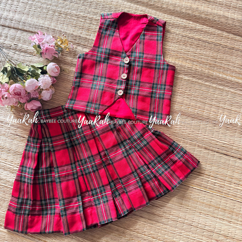 Tartan Top And Skirt