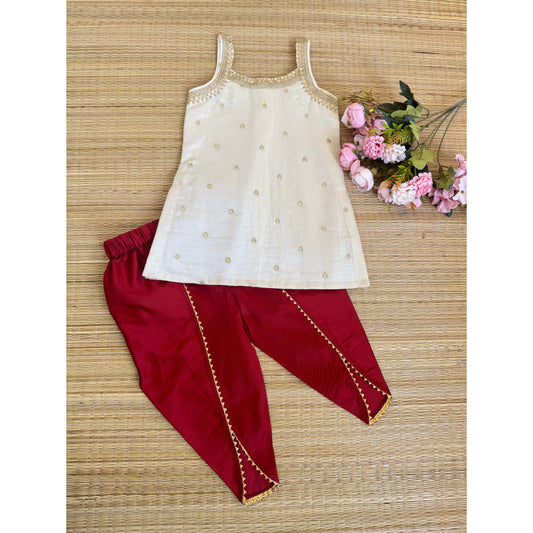Viscose Tisse Kurthi And Samosa Pants