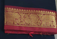 Silk Bordered Kanchi Cotton Skirt And Dupion Silk Blouse