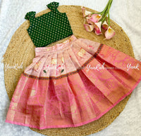 Frock Thin Border Pichawai Pink