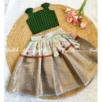 Frock Thin Border Pichawai Pink
