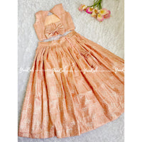 Peach Banarsi Skirt And Top