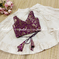 Umbrella Lurex Cotton Skirt &Amp; Banarsi Top