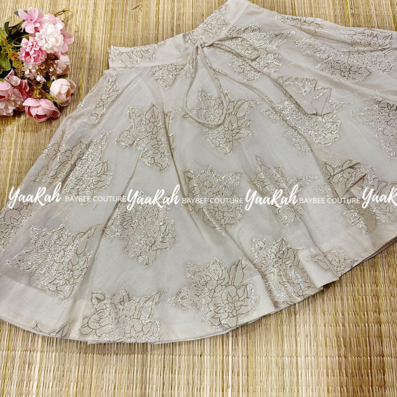 Umbrella Lurex Cotton Skirt