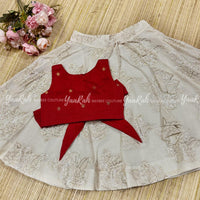 Umbrella Lurex Cotton Skirt &Amp; Dupion Cotton Top - 7 Color Varients In Top