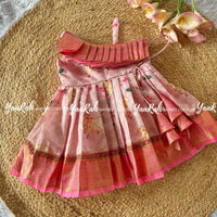 Frock Thin Border Pichawai Pink