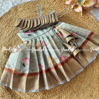 Frock Thin Border Pichawai Grey