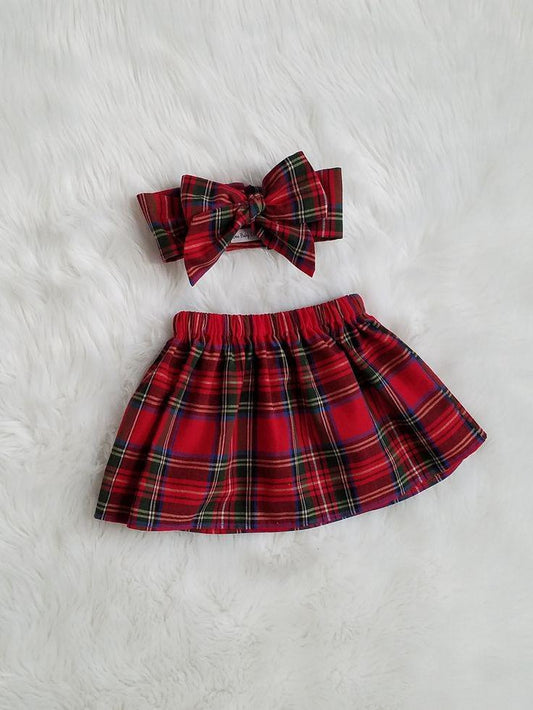 Casual Skirt - With Haid Band- Fabric Used Will Be The  Tartan Shown In Gallery