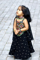 Self Embroidered Blouse And Georgette Umbrella Skirt