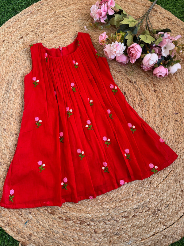 MUL COTTON A- LINE FROCK