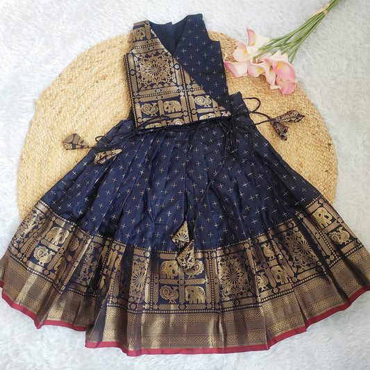 Skirt And Angara Top  - Thick/Thin Border Skirt