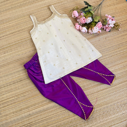 Viscose Tisse Kurthi And Samosa Pants