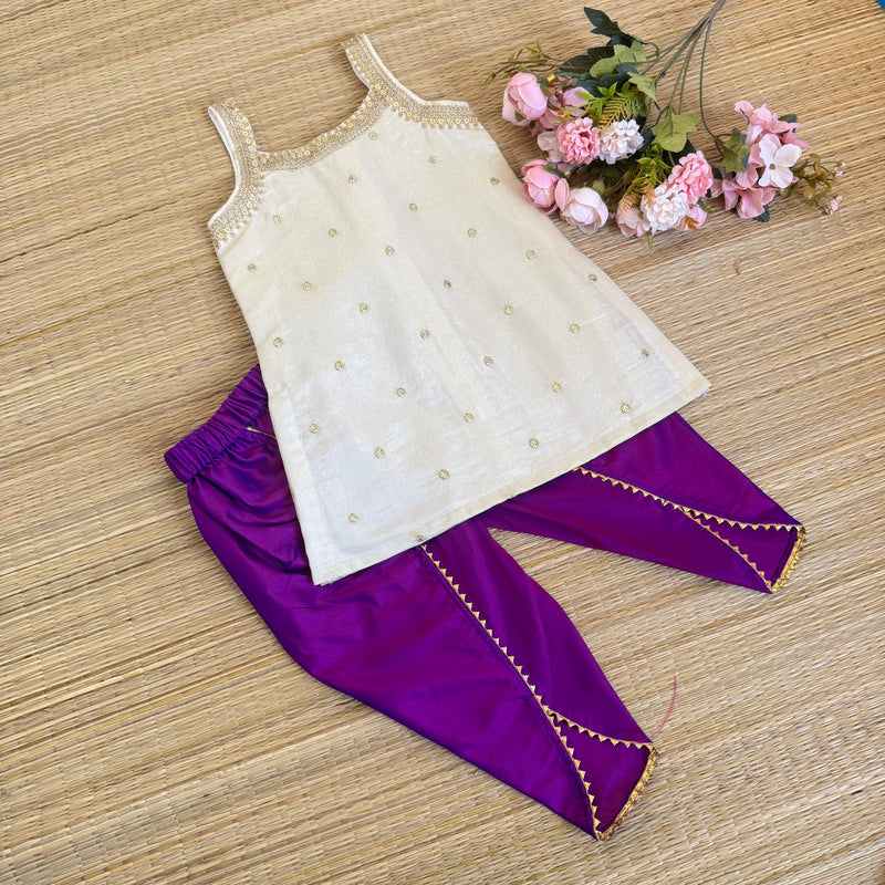 Viscose Tisse Kurthi And Samosa Pants