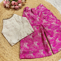 Banarsi Panel Silk Skirt With Viscous Tissue Blouse - 4 Skirt Color Options