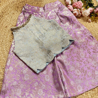 Banarsi Yellow Crop Top And Rani Palazzo Pants