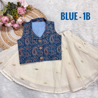 Kanmani Set : Cotton Collar Crop Top &Amp; Below Knee Length Middi Copy