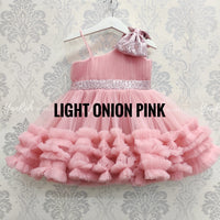 Dark Onion Pink - Party Wear / Birthday Frocks -10+Colors