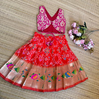 SEMI PATOLAI SILK SKIRT AND BANARSI BLOUSE