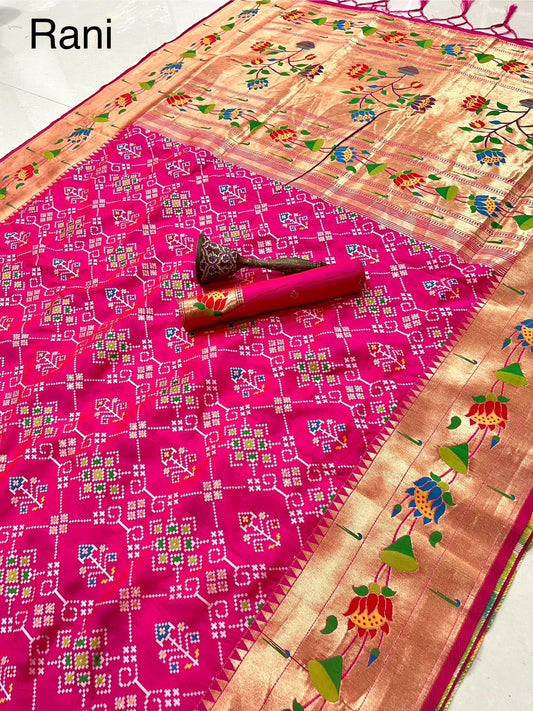 Patola Semi Silk  Saree