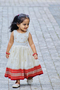 Paithani Bordered Cotton Frock With Various Border Options