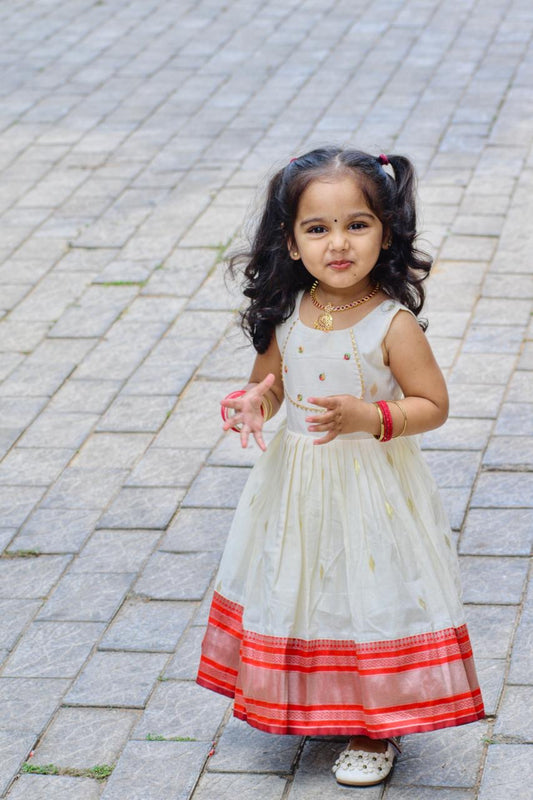 Paithani Bordered Cotton Frock With Various Border Options