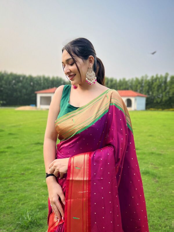 KUSSUM SOFT SILK SAREE - Image 6