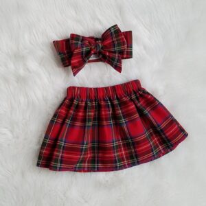 CASUAL SKIRT – WITH HAID BAND- FABRIC USED WILL BE THE  TARTAN SHOWN IN GALLERY