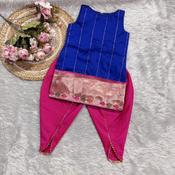 DARK GREEN KURTHI AND SAMOSA PANTS