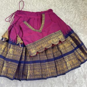 KANCHI COTTON SKIRT AND COTTON BLOUSE - PURPLE